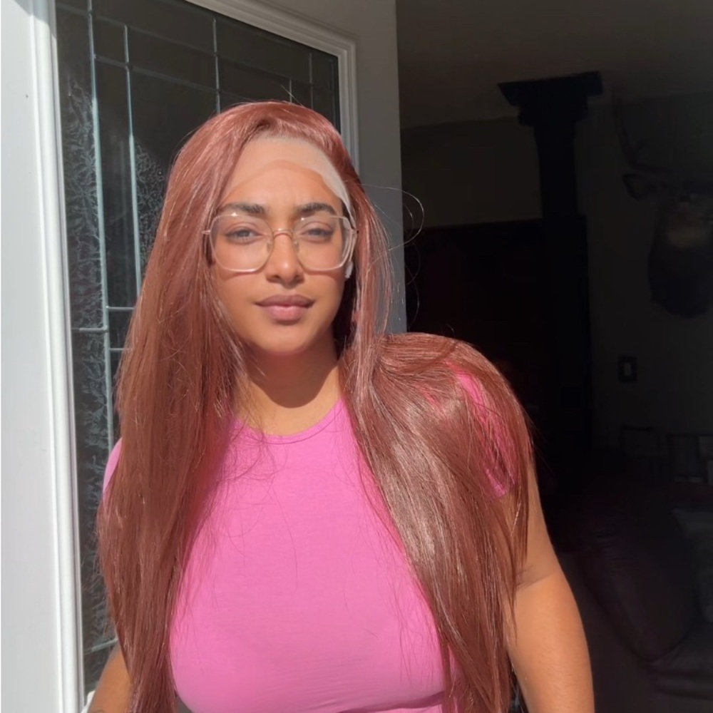 Stylish Long Auburn Wig for Women